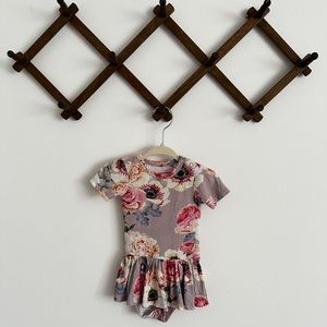 Floral Posh Peanut 0/3 Month Twirl Bodysuit